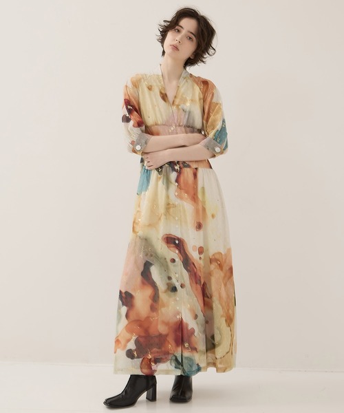 Ameri Vintage DRESS/studious ワンピース Ameri ドレス 「AMERI/アメリ」「STUDIOUS別注」UND GYPSUM ART