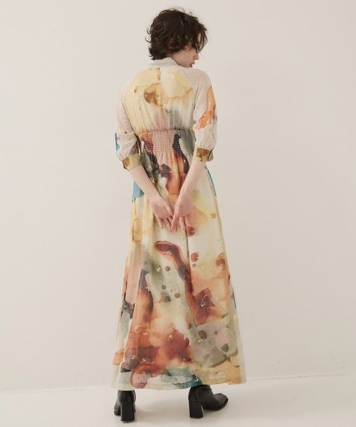 AMERI ルイーズアートドレス b*e様 ameri Louise art dress ルイーズアートドレス - メルカリ