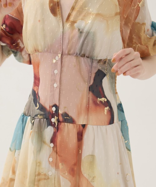AMERI/アメリ】《STUDIOUS別注》Art Organdy Dress/アート