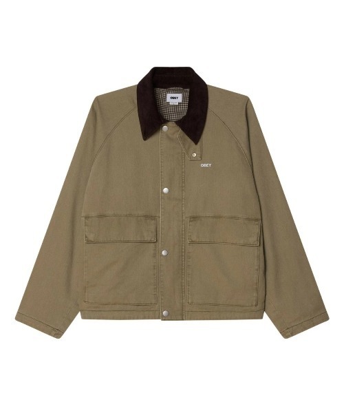 OBEY(オベイ)の「OBEY CADEN WORK JACKET(オベイ ケイデン ワーク ジャケット)(ブルゾン・メンズ・ベージュ系/ブラック系・SMALL/MEDIUM/LARGE/X-LARGE)」の2枚目の写真