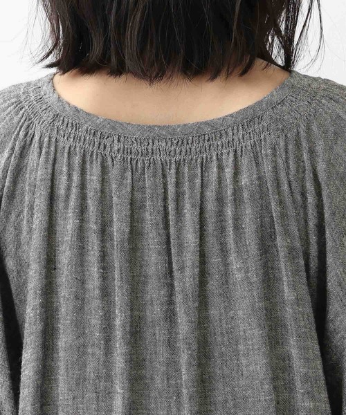 新品 ナチュラルByクリップ Eシャンブレーパフワンピース studio CLIP｜《natural by clip》シャンブレーパフワンピース