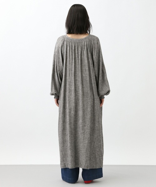 新品 ナチュラルByクリップ Eシャンブレーパフワンピース studio CLIP｜《natural by clip》シャンブレーパフワンピース