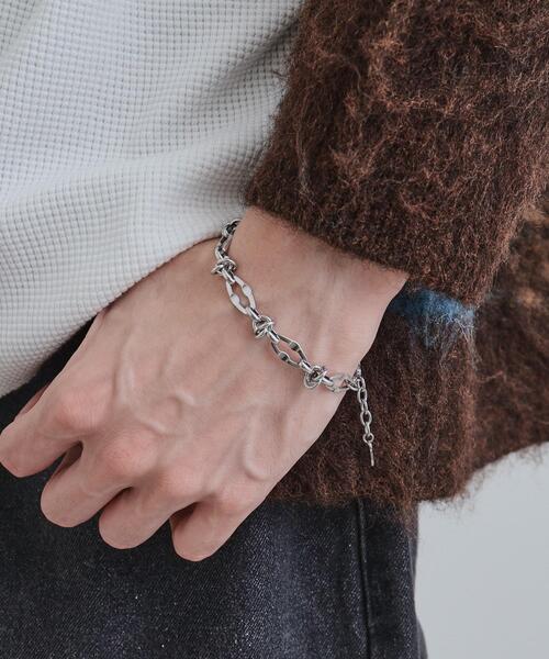 tk.TAKEO KIKUCHI（ティーケータケオキクチ）の「エラボレイトチェーンブレスレット（ブレスレット・メンズ・シルバー・00）」の5枚目の写真