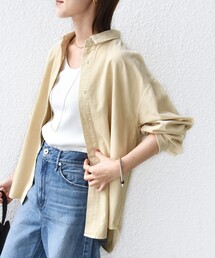 【WEB限定】〈洗濯機可能〉コーデュロイ ギャザー シャツ 羽織