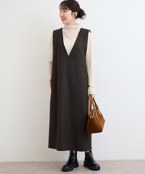 JOURNAL STANDARD relume（ジャーナルスタンダード　レリューム）の「シアータートルプルオーバー（Tシャツ/カットソー・レディース・ブラック/アイボリー/ベージュ・FREE）」の4枚目の写真