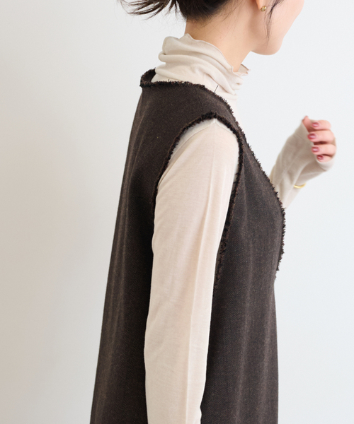 JOURNAL STANDARD relume（ジャーナルスタンダード　レリューム）の「シアータートルプルオーバー（Tシャツ/カットソー・レディース・ブラック/アイボリー/ベージュ・FREE）」の8枚目の写真