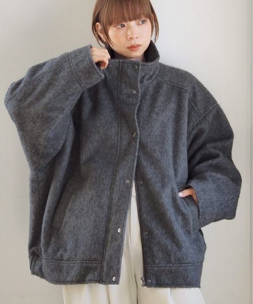 セール】【新色登場】シャギースタンドブルゾン（ブルゾン）｜tiptop