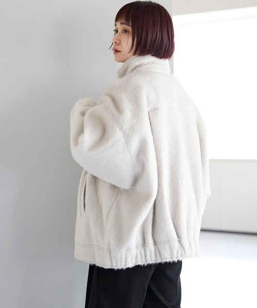 tiptop(ティップトップ)の「【新色登場】シャギースタンドブルゾン(ブルゾン・レディース・チャコールグレー/ブラウン系その他/アイボリー/ブラウン・FREE)」の18枚目の写真