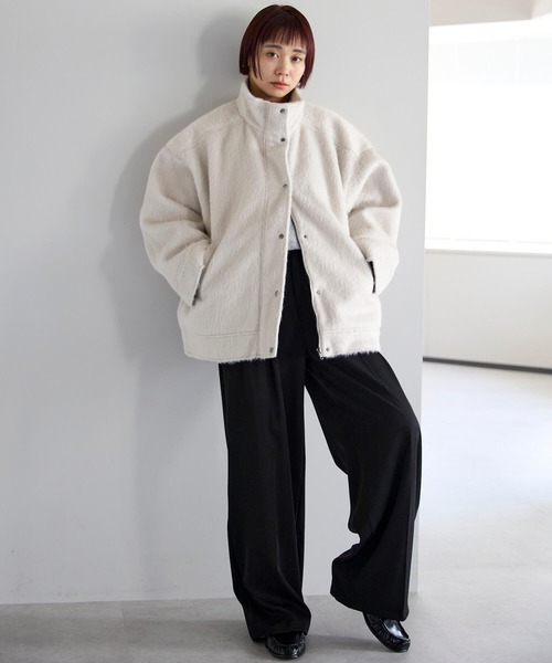 セール】【新色登場】シャギースタンドブルゾン（ブルゾン）｜tiptop