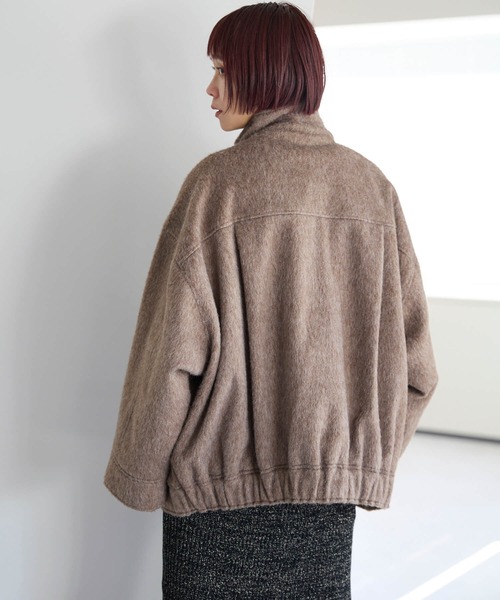 tiptop(ティップトップ)の「【新色登場】シャギースタンドブルゾン(ブルゾン・レディース・チャコールグレー/ブラウン系その他/アイボリー/ブラウン・FREE)」の10枚目の写真