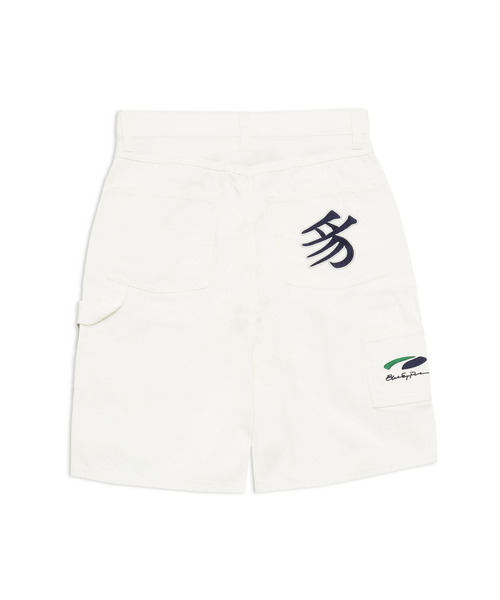 PUMA(プーマ)の「PUMA プーマ メンズ PUMA x BlackEyePatch KANJI ツイル ペインター ショーツ(その他パンツ・メンズ・グリーン系その他/ホワイト・MEDIUM/LARGE/SMALL/X-LARGE)」の3枚目の写真