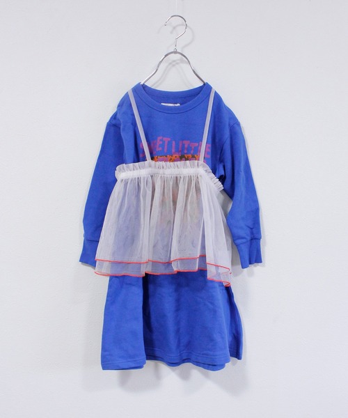 MARKEY'S(マーキーズ)の「2ピース裏毛ワンピース(ワンピース・キッズ・オフホワイト/ブルー/杢グレー・90/100/110/120/130/140/150)」の3枚目の写真