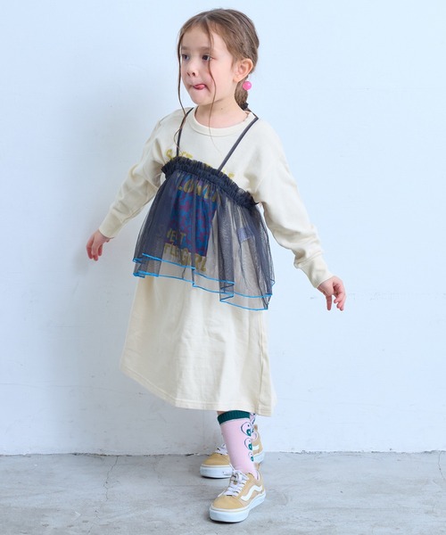 MARKEY'S(マーキーズ)の「2ピース裏毛ワンピース(ワンピース・キッズ・オフホワイト/ブルー/杢グレー・90/100/110/120/130/140/150)」の22枚目の写真