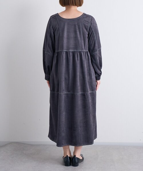 un dix cors(アンディコール)の「《着こなしの幅が広がる》前後2WAYピーチスキンステッチワンピース(ワンピース・レディース・チャコールグレー/グレイッシュベージュ/ピンク・FREE)」の19枚目の写真