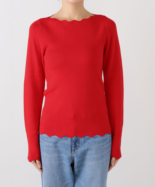 La TOTALITE(ラトータリテ)の「pom AMSTERDAM / ポムアムステルダム BODHI TOP(ニット/セーター・レディース・ブラック/レッド・FREE)」の4枚目の写真
