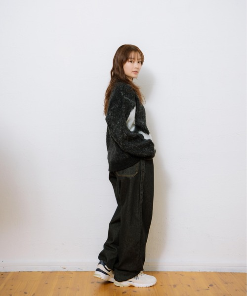 kaoyorinakami（カオヨリナカミ）の「balloon heart knit / バルーンハートニット（ニット/セーター・メンズ・ブラック/グレー・SMALL/MEDIUM/LARGE/X-LARGE）」の13枚目の写真
