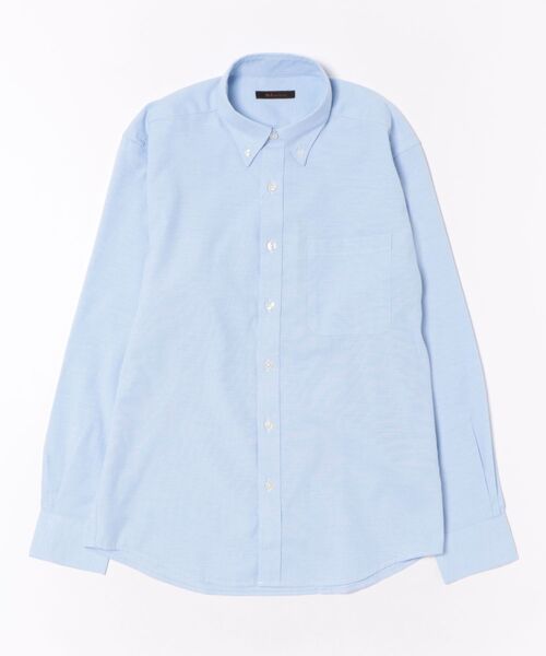 m.f.editorial（エムエフエディトリアル）の「【綿混 オックスフォード】m.f.エディトリアル メンズ ボタンダウン 長袖シャツ（シャツ/ブラウス・メンズ・ブルー/ホワイト・LARGE/MEDIUM/X-LARGE）」の9枚目の写真