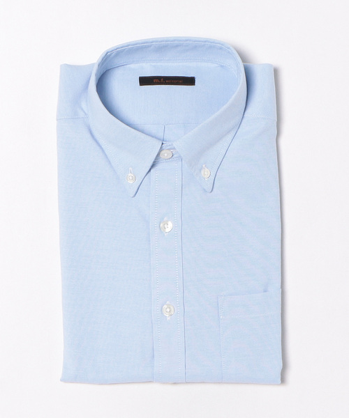 m.f.editorial（エムエフエディトリアル）の「【綿混 オックスフォード】m.f.エディトリアル メンズ ボタンダウン 長袖シャツ（シャツ/ブラウス・メンズ・ブルー/ホワイト・LARGE/MEDIUM/X-LARGE）」の8枚目の写真