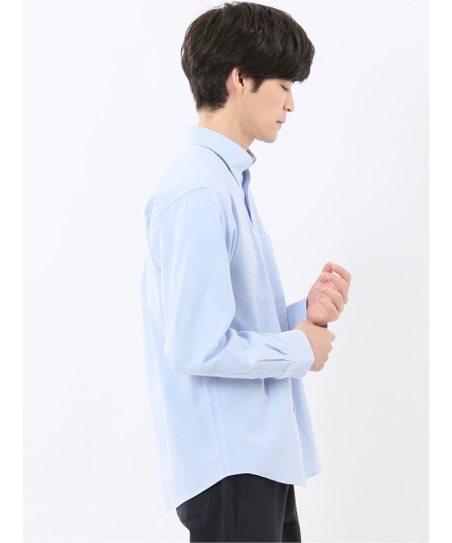 m.f.editorial（エムエフエディトリアル）の「【綿混 オックスフォード】m.f.エディトリアル メンズ ボタンダウン 長袖シャツ（シャツ/ブラウス・メンズ・ブルー/ホワイト・LARGE/MEDIUM/X-LARGE）」の18枚目の写真