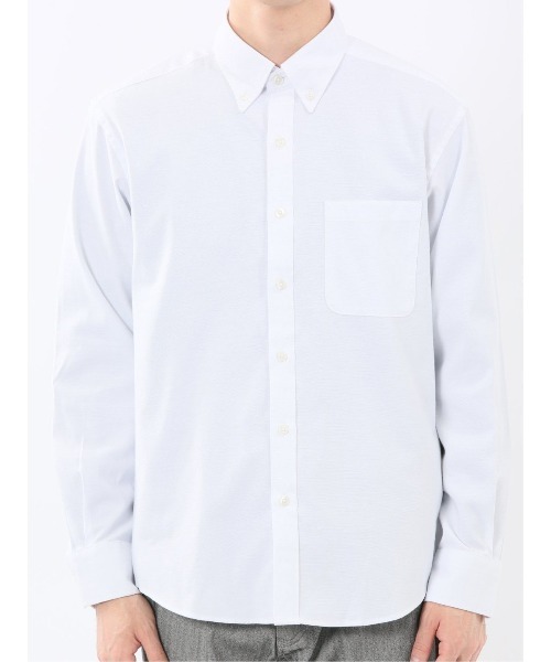 m.f.editorial（エムエフエディトリアル）の「【綿混 オックスフォード】m.f.エディトリアル メンズ ボタンダウン 長袖シャツ（シャツ/ブラウス・メンズ・ブルー/ホワイト・LARGE/MEDIUM/X-LARGE）」の21枚目の写真