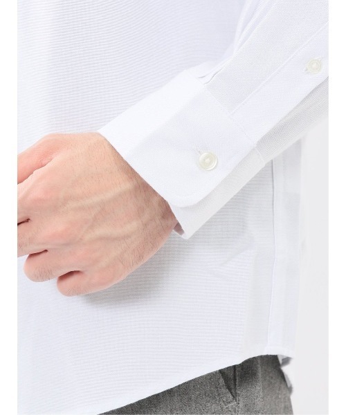 m.f.editorial（エムエフエディトリアル）の「【綿混 オックスフォード】m.f.エディトリアル メンズ ボタンダウン 長袖シャツ（シャツ/ブラウス・メンズ・ブルー/ホワイト・LARGE/MEDIUM/X-LARGE）」の3枚目の写真