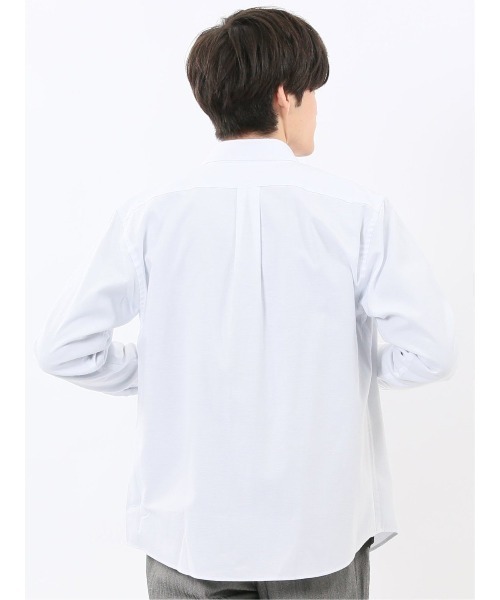 m.f.editorial（エムエフエディトリアル）の「【綿混 オックスフォード】m.f.エディトリアル メンズ ボタンダウン 長袖シャツ（シャツ/ブラウス・メンズ・ブルー/ホワイト・LARGE/MEDIUM/X-LARGE）」の5枚目の写真