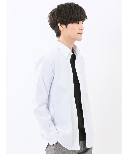 m.f.editorial（エムエフエディトリアル）の「【綿混 オックスフォード】m.f.エディトリアル メンズ ボタンダウン 長袖シャツ（シャツ/ブラウス・メンズ・ブルー/ホワイト・LARGE/MEDIUM/X-LARGE）」の6枚目の写真