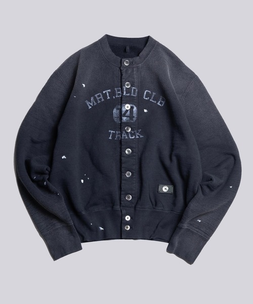 KHOKI/コッキ】Vintage-effect sweat cardigan（スウェット