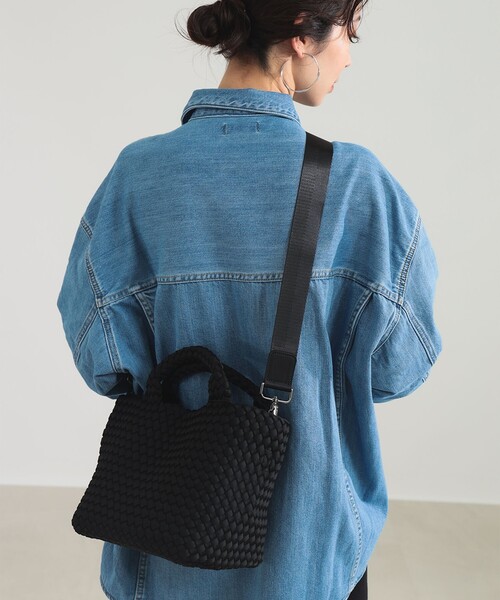 Demi-Luxe BEAMS（デミルクス ビームス）の「NAGHEDI / イントレチャート トートバッグ S（トートバッグ・レディース・ブラック/ブラウン系その他4・ONE SIZE）」の3枚目の写真