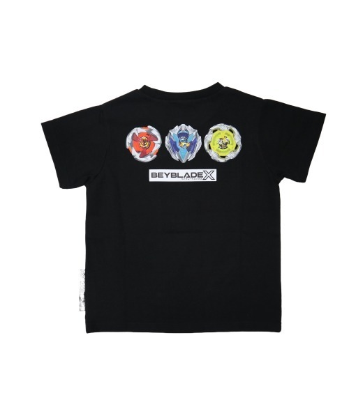 トイザらス・ベビーザらス(トイザラスベビーザラス)の「BEYBLADE X ベイブレードエックス 半袖Tシャツ ロゴ ワッペン(Tシャツ/カットソー・メンズ・ブラック・FREE/LARGE/M)」の4枚目の写真