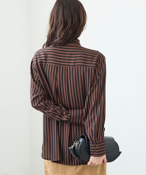 le.coeur blanc（ルクールブラン）の「ストライプボウタイブラウス（シャツ/ブラウス・レディース・ブルー系その他4/ホワイト系その他/ブラウン系その他2・38）」の10枚目の写真