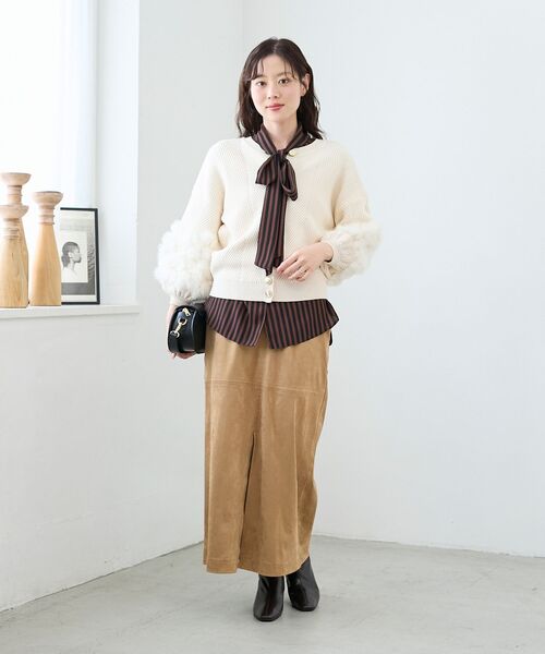 le.coeur blanc（ルクールブラン）の「ストライプボウタイブラウス（シャツ/ブラウス・レディース・ブルー系その他4/ホワイト系その他/ブラウン系その他2・38）」の13枚目の写真