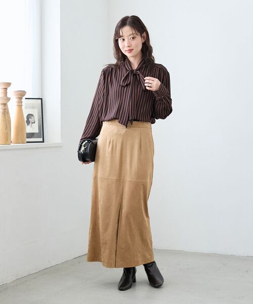 le.coeur blanc（ルクールブラン）の「ストライプボウタイブラウス（シャツ/ブラウス・レディース・ブルー系その他4/ホワイト系その他/ブラウン系その他2・38）」の14枚目の写真