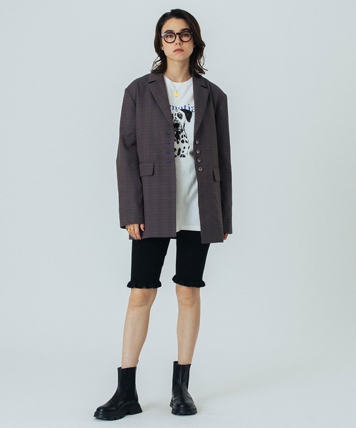 ROSE BUD(ローズバッド)の「(CREOLME)DOG GRAPHIC L/S TEE(Tシャツ/カットソー・レディース・ホワイト/アッシュ/ベージュ・ONE SIZE)」の9枚目の写真