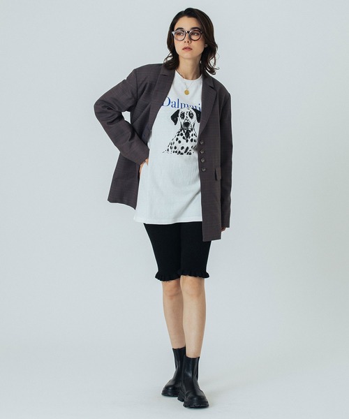 ROSE BUD(ローズバッド)の「(CREOLME)DOG GRAPHIC L/S TEE(Tシャツ/カットソー・レディース・ホワイト/アッシュ/ベージュ・ONE SIZE)」の10枚目の写真