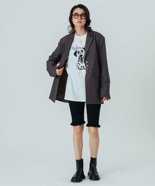 ROSE BUD(ローズバッド)の「(CREOLME)DOG GRAPHIC L/S TEE(Tシャツ/カットソー・レディース・ホワイト/アッシュ/ベージュ・ONE SIZE)」の11枚目の写真