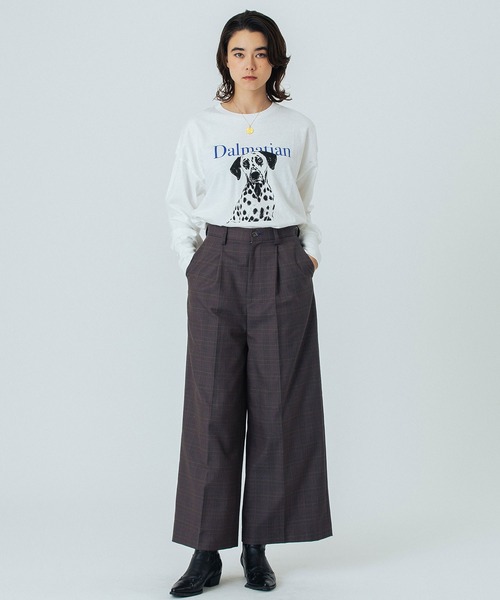 ROSE BUD(ローズバッド)の「(CREOLME)DOG GRAPHIC L/S TEE(Tシャツ/カットソー・レディース・ホワイト/アッシュ/ベージュ・ONE SIZE)」の13枚目の写真