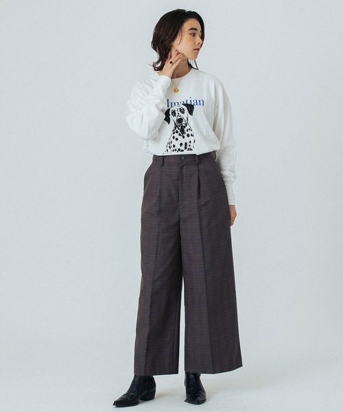 ROSE BUD(ローズバッド)の「(CREOLME)DOG GRAPHIC L/S TEE(Tシャツ/カットソー・レディース・ホワイト/アッシュ/ベージュ・ONE SIZE)」の16枚目の写真