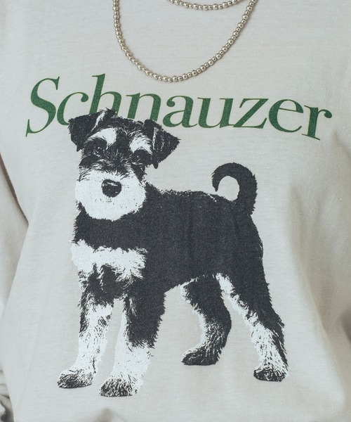 ROSE BUD(ローズバッド)の「(CREOLME)DOG GRAPHIC L/S TEE(Tシャツ/カットソー・レディース・ホワイト/アッシュ/ベージュ・ONE SIZE)」の18枚目の写真
