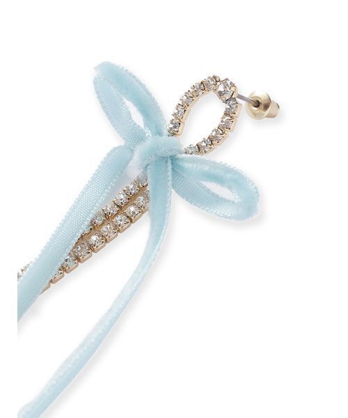 LILY BROWN(リリーブラウン)の「ベルベットリボンピアス(ピアス(両耳用)・レディース・ホワイト/ブラック/ライトブルー・F)」の6枚目の写真