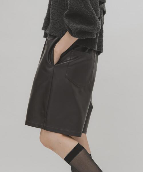 KBF（ケイビーエフ）の「ドローストリングショートパンツ（その他パンツ・レディース・カーキ/ダークブラウン・ONE）」の6枚目の写真