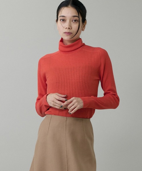 ホールガーメント リブタートルニット《Cuoo》（ニット/セーター