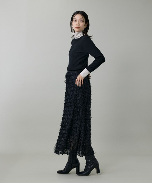 INED(イネド)の「ホールガーメント リブタートルニット《Cuoo》(ニット/セーター・レディース・ブラック/グレイッシュベージュ/その他/オフホワイト/ターコイズブルー/スミクロ/モカ・9号/11号)」の19枚目の写真