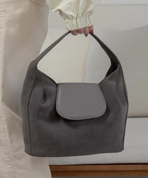lawgy | brushed material flap point bag / ブラッシュドマテリアルフラップポイントバッグ(ハンドバッグ)