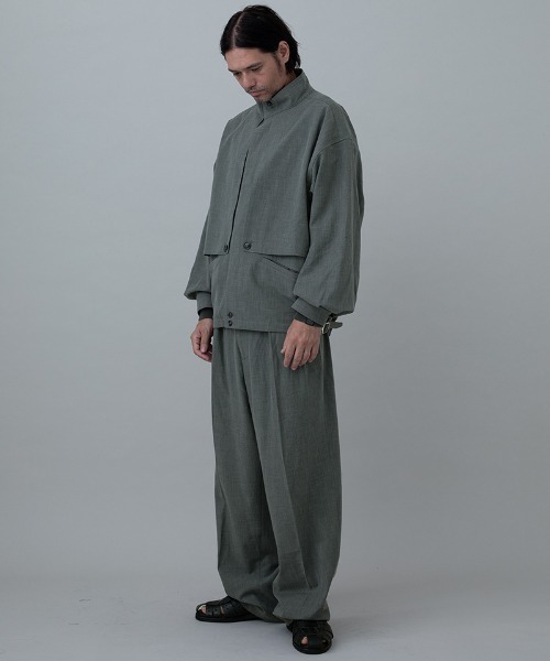 EGO TRIPPING（エゴトリッピング）の「mj11250-TRENCHSWINGTOP スイングトップ ブルゾン(616600)（ブルゾン・メンズ・ブラック/杢グレー/チャコール・48/46）」の21枚目の写真