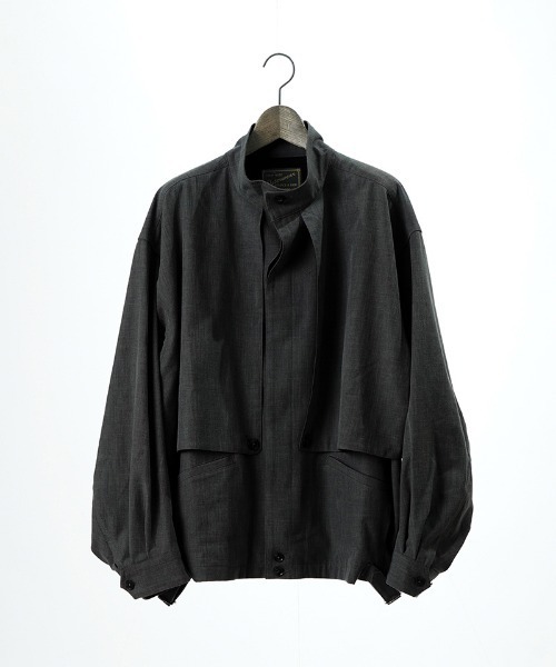 EGO TRIPPING（エゴトリッピング）の「mj11250-TRENCHSWINGTOP スイングトップ ブルゾン(616600)（ブルゾン・メンズ・ブラック/杢グレー/チャコール・48/46）」の18枚目の写真