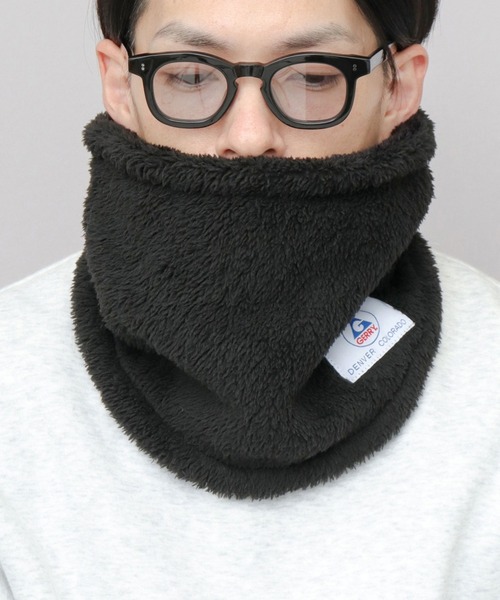 GERRY(ジェリー)の「A.M.S.別注 ミドル丈 ファーリーフリース ボア ハイネックウォーマー(ネックウォーマー/スヌード・メンズ・ブラック/グレー・FREE)」の1枚目の写真