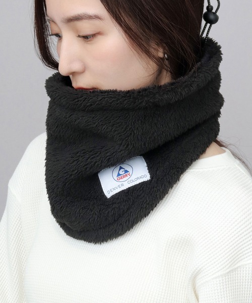 GERRY(ジェリー)の「A.M.S.別注 ミドル丈 ファーリーフリース ボア ハイネックウォーマー(ネックウォーマー/スヌード・メンズ・ブラック/グレー・FREE)」の13枚目の写真