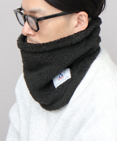 GERRY(ジェリー)の「A.M.S.別注 ミドル丈 ファーリーフリース ボア ハイネックウォーマー(ネックウォーマー/スヌード・メンズ・ブラック/グレー・FREE)」の14枚目の写真