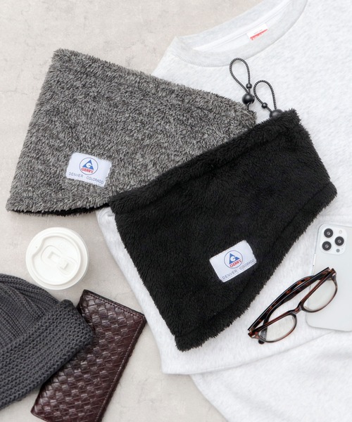 GERRY(ジェリー)の「A.M.S.別注 ミドル丈 ファーリーフリース ボア ハイネックウォーマー(ネックウォーマー/スヌード・メンズ・ブラック/グレー・FREE)」の17枚目の写真